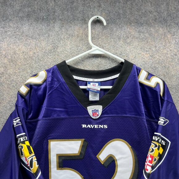 Ray Lewis Baltimore Ravens Jersey Men Medium Purple Authentic Reebok Football - Picture 9 of 11